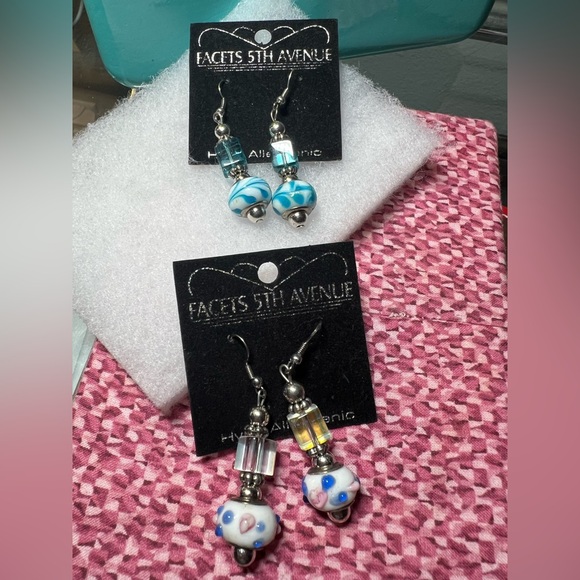 2 pairs new facets 5th avenue earrings - Picture 1 of 4